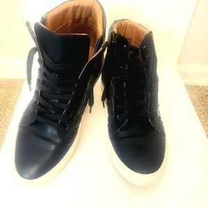 Blue Quilted Steven Madden High-Top Sneakers (Size 11)